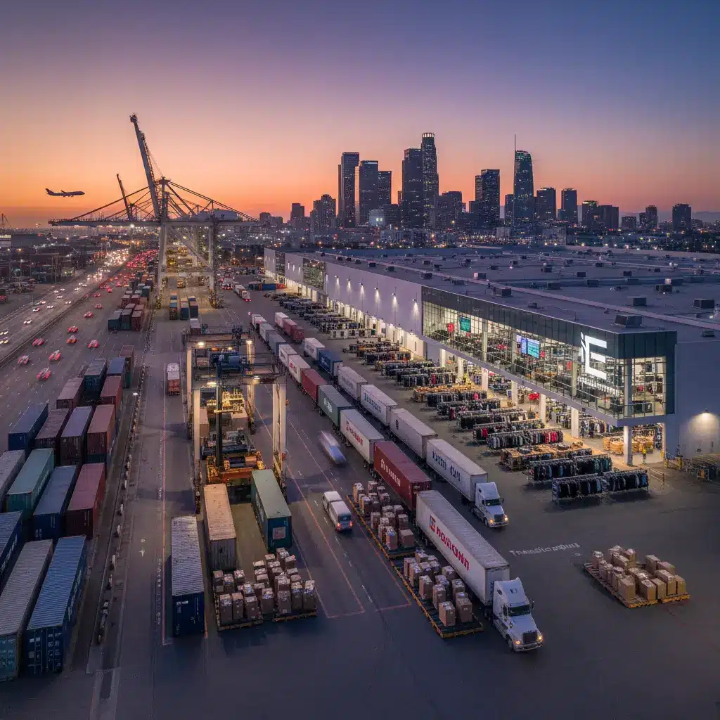 Apparel fulfillment center in Los Angeles supporting West Coast distribution