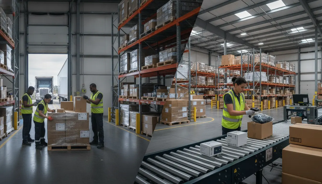 3PL warehouse handling Walmart Canada wholesale pallets and individual Marketplace orders